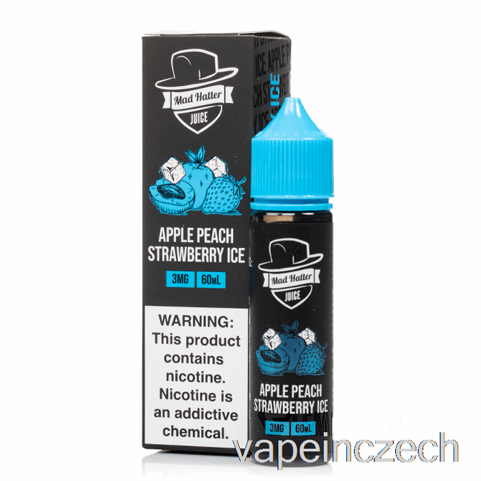 Jablko Broskev Jahoda Led - šílený Kloboučník - 60 Ml 6mg Vape Bez Nikotinu